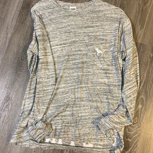 Victoria’s Secret pink campus long sleeve gray top
